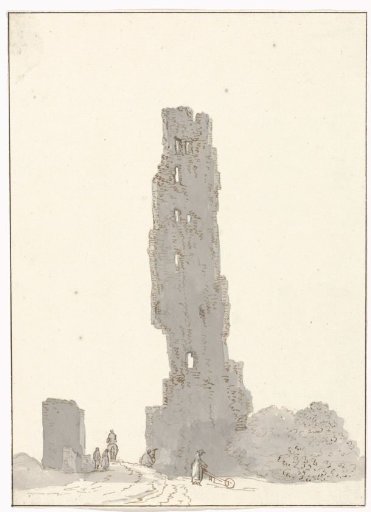 Ruin of a tower along the main road between Terracina and Fondi
