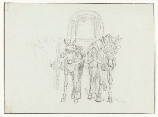 Italian carriage with mules