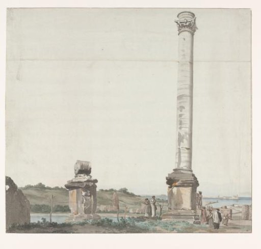 Classical Column in the Harbor of Brindisi