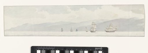 Ships of the Neapolitan squadron off the coast near Reggio