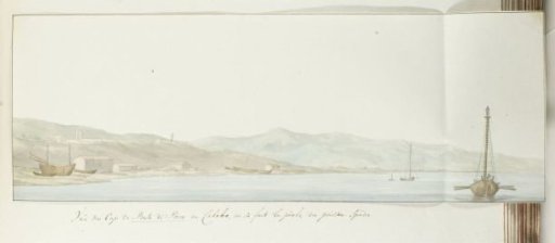 View of Cape Ponte di Pezzo in Calabria with Fishing Boats