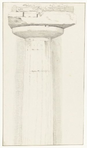 Doric column of the temple found under the church of the Holy Trinity in Taranto