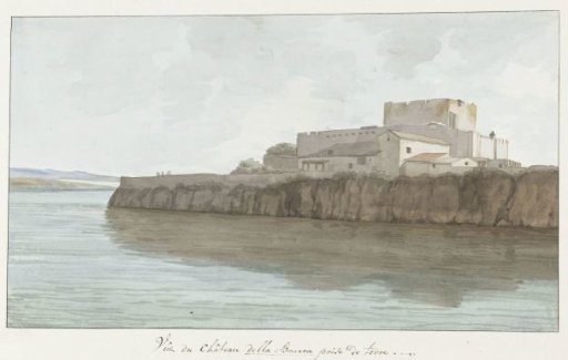 View of the castle of Brucoli, 'La Bruca'
