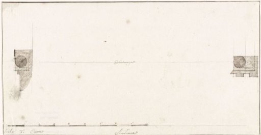 Plan showing the placement of the two columns of the Temple of Zeus Olympius
