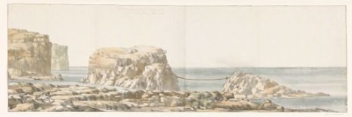View of a rock detached from the coast in a cove of Gozo