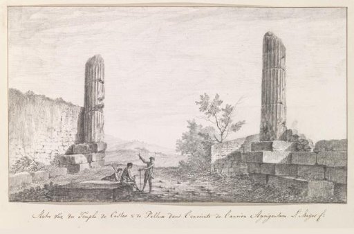Ruin of the Temple of Castor and Pollux within the walls of ancient Agrigento