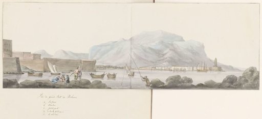 View of the great harbor of Palermo