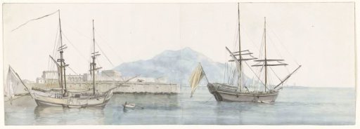 View of the small harbor of Palermo