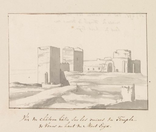 Castle built on the ruins of the Temple of Venus, high on Mount Eryx