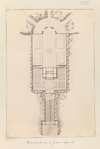 Plan of the grotto in the garden of Caprarola