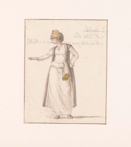 Lady in costume from Smyrna seen by the traveling party on Malta