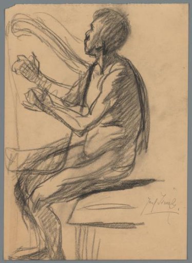 Harp-playing David