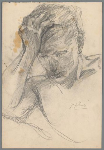 Head of Saul with the right hand against the forehead