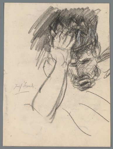 Head of Saul with the right hand against the forehead