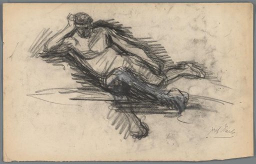 Reclining Saul, Supporting His Head with His Right Hand