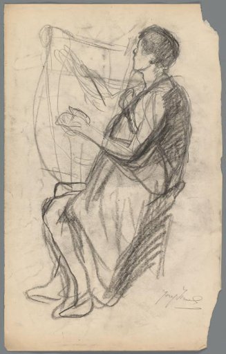 David Playing the Harp
