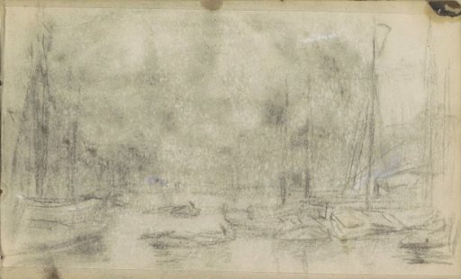 Moored sailing boats, presumably at a harbor