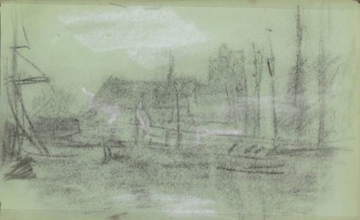 View of the Great Church of Dordrecht from the Nieuwe Haven