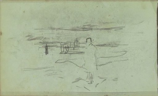 Standing man in a landscape