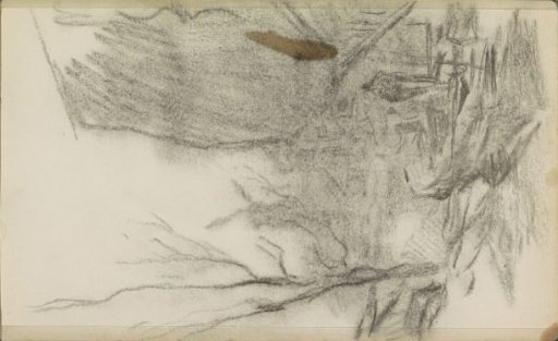 Landscape with trees and a figure