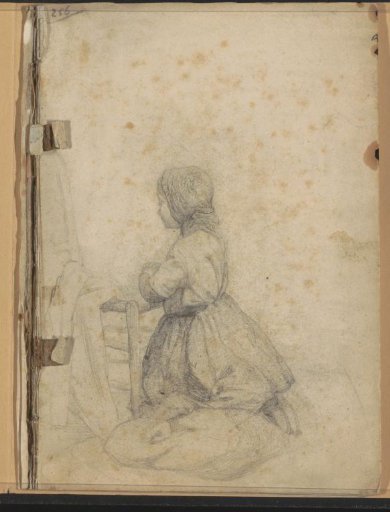 Praying Girl by a Chair