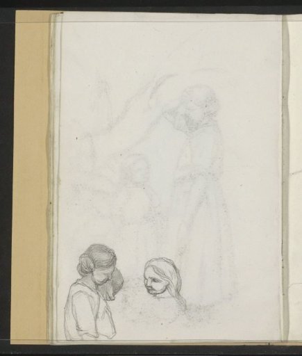 Heads of a Girl and a Woman
