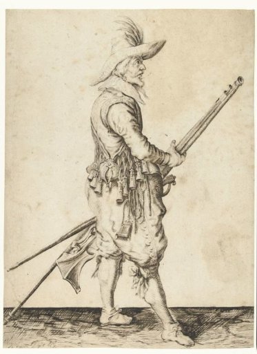 Soldier Holding His Musket with Both Hands Against His Left Thigh