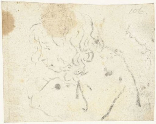 Sketch of Moses ter Borch, in profile to the left
