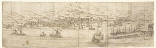 View of Palermo with the Molo Nuovo