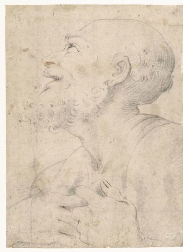 Bust of a Laughing Old Man, in Profile to the Left