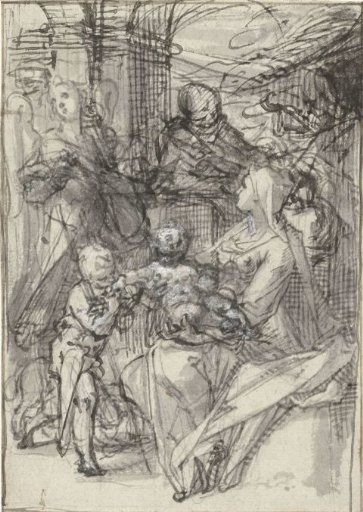 Mary with Child, John the Baptist, and an Angel Playing the Violin