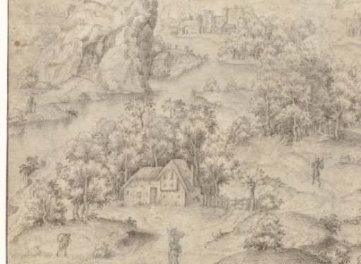 Fantastical Landscape with a Steep Rock