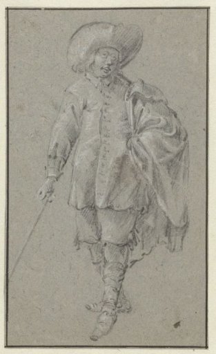 Standing young man, full-length