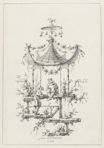 Ornamental composition in Chinoiserie style