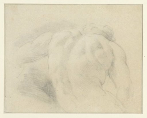 Back study of a male nude