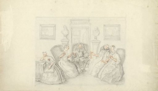 ''Les Femmes savantes'' after Charles Coypel
