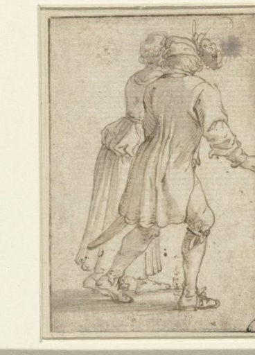 A walking or dancing couple