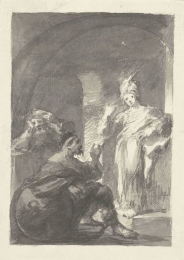 Prison cell with three figures
