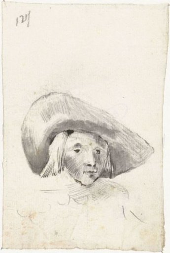 Boy's Head with a Broad-Brimmed Hat