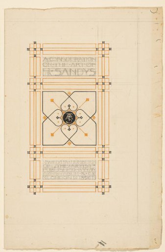 Design for the title page of the winter issue of The Artist, 1896