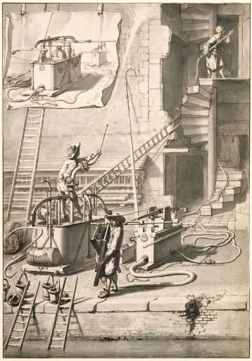Comparison of the Old Fire Engines with Van der Heyden's Snake Fire Engine