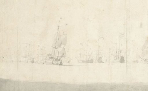 Seascape with the Dutch fleet