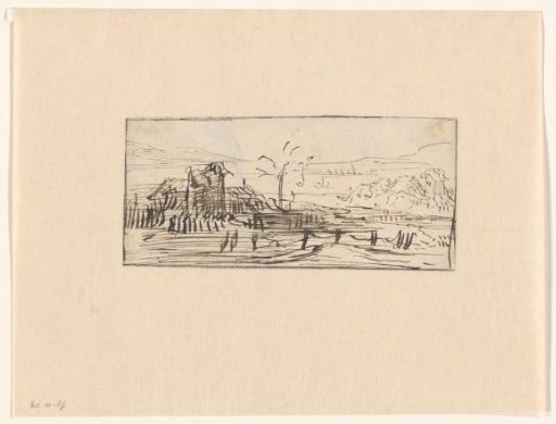 Sketch of a hilly landscape