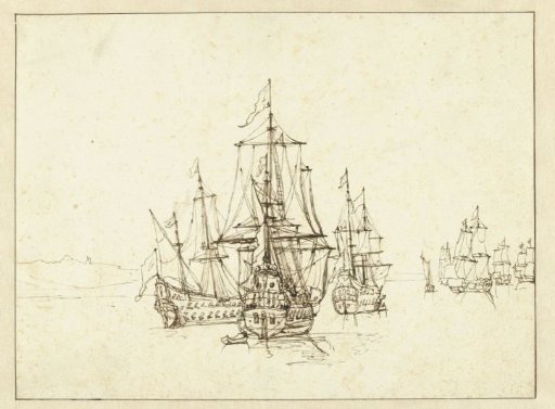 Fleet of warships