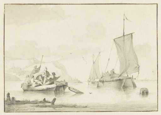 Several barges near a coast