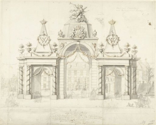 Triumphal Arch on the Buitenhof for the Entry of William V and Wilhelmina of Prussia, 1767