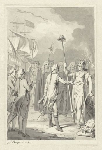 Prince William V Offers His Services to the Dutch Maiden