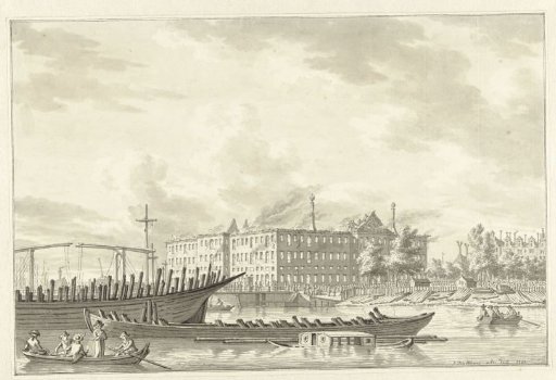 View of the State Naval Magazine in Amsterdam after the fire of 1791