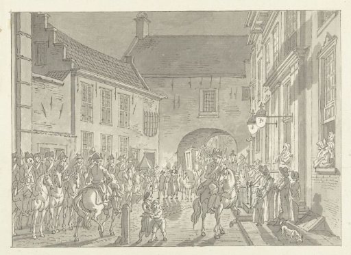 L.P. van de Spiegel brought to the Gevangenpoort, 1795