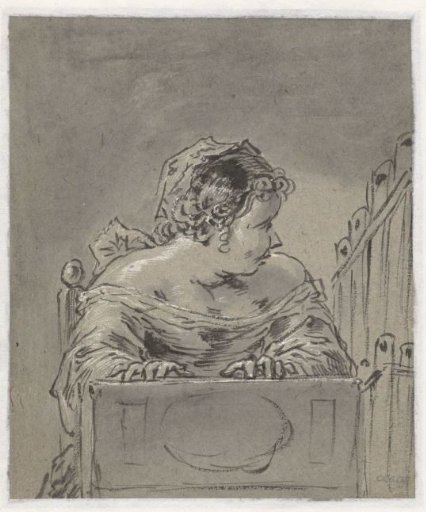 Woman playing the organ